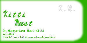 kitti must business card